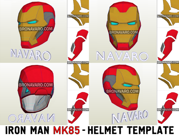 Load image into Gallery viewer, Iron Man Helmet Eva Foam Template

