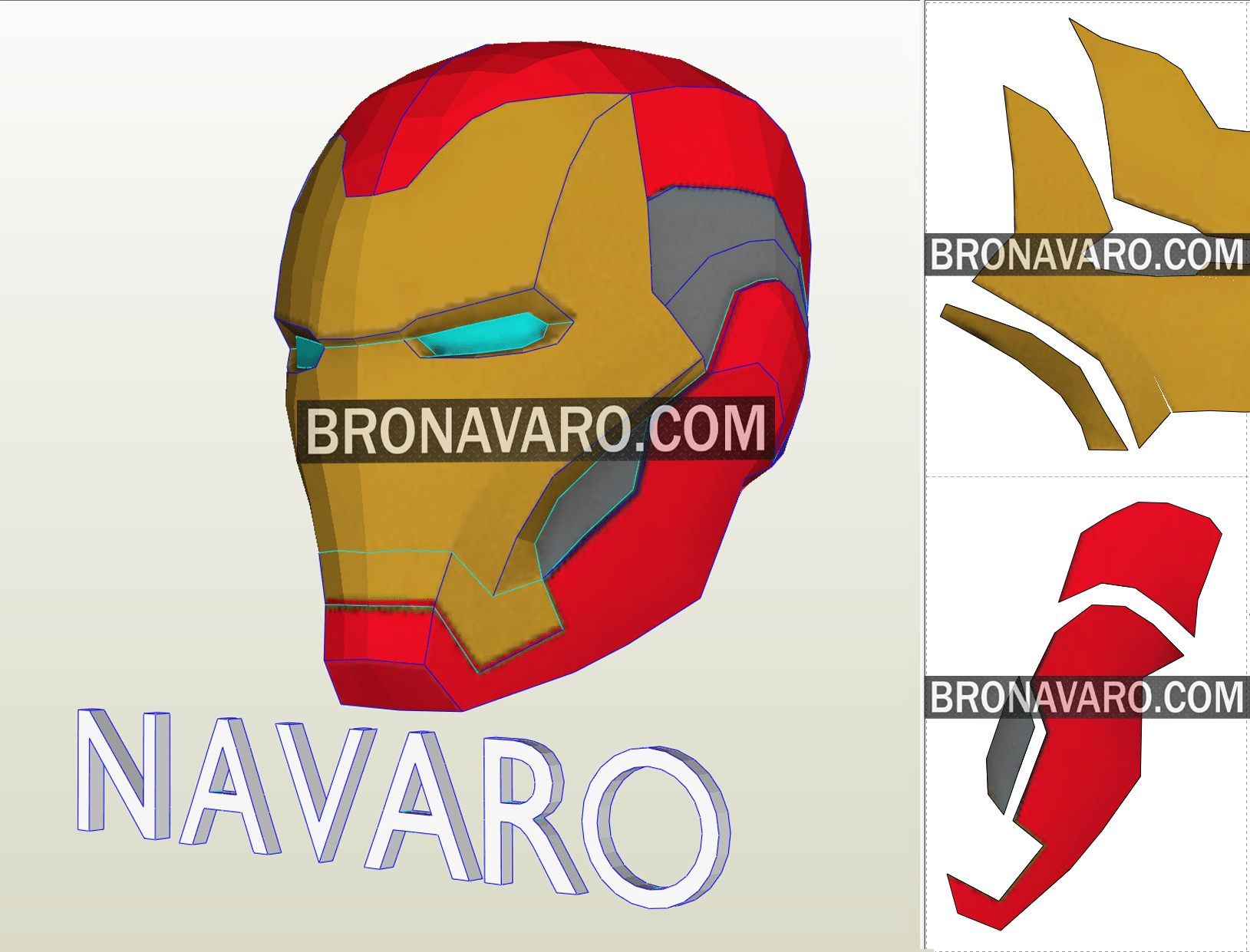 iron man helmet foam pdo IRON MAN MARK 85 Helmet (Foam Template)