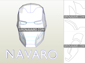 helmet iron man pepakura IRON MAN MARK 85 Helmet (Foam Template)