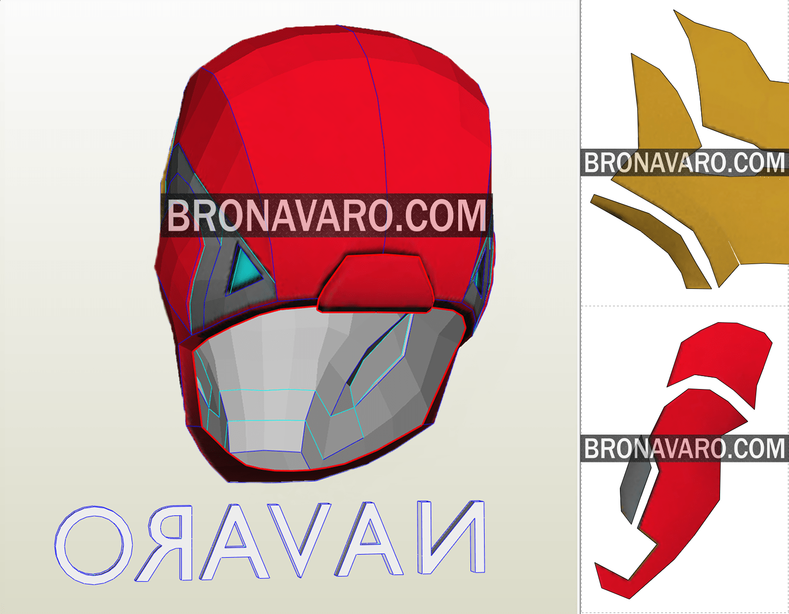 easy pepakura iron man helmet IRON MAN MARK 85 Helmet (Foam Template)