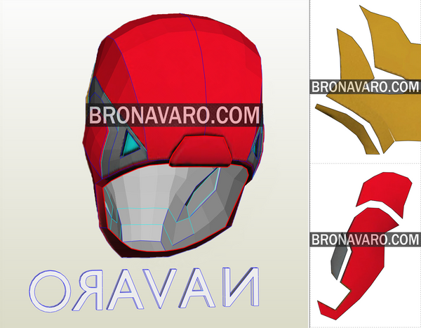 Load image into Gallery viewer, Iron Man Helmet Printable Template
