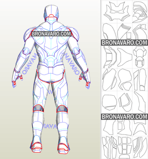 foam iron man helmet pattern IRON MAN MK85 Armor Template