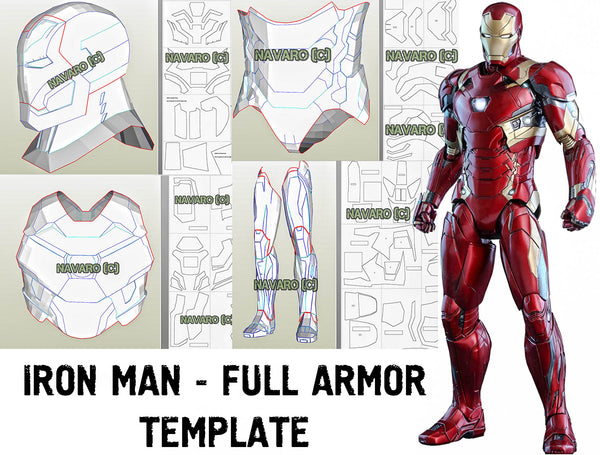 Load image into Gallery viewer, iron man armor template
