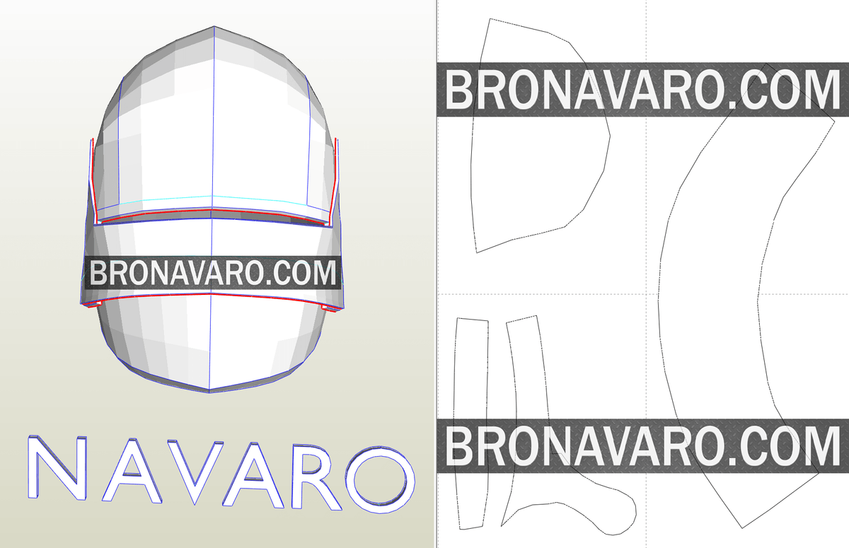 SALLET HELMET Printable Template PDF / PDO - Medieval Helmet Template