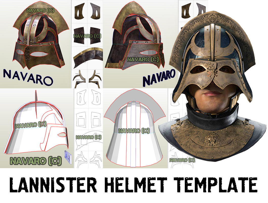 lannister helmet template