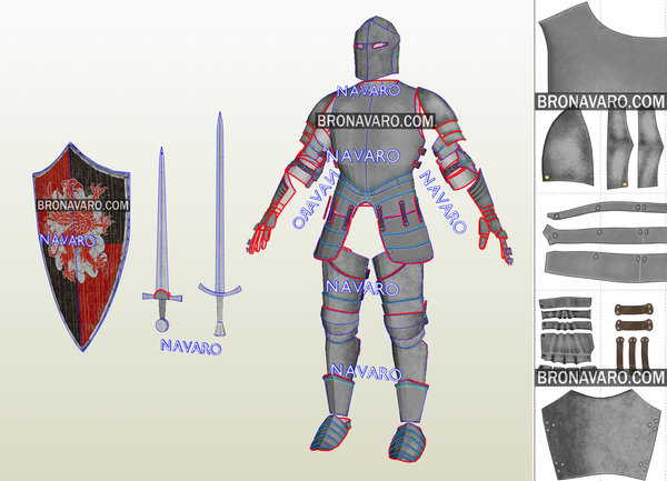 Load image into Gallery viewer, Larp Armor Cosplay Foam Template
