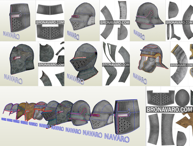 Medieval Helmets eva foam template
