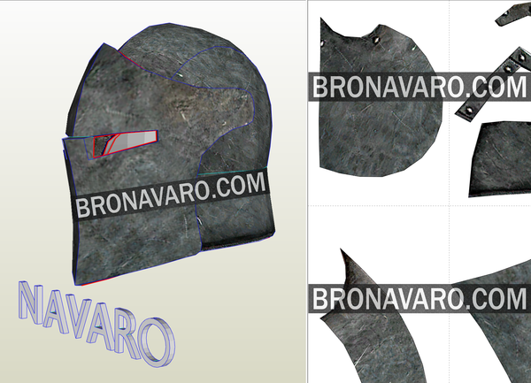 Load image into Gallery viewer, Medieval Knight Visored Helmet Pattern
