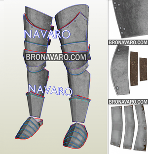 Medieval Knight Legs Armor Cosplay Template