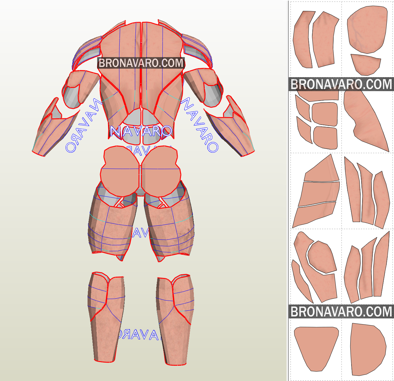 MUSCLE SUIT (Foam Template)  Muscle Suit Pepakura – NAVARO