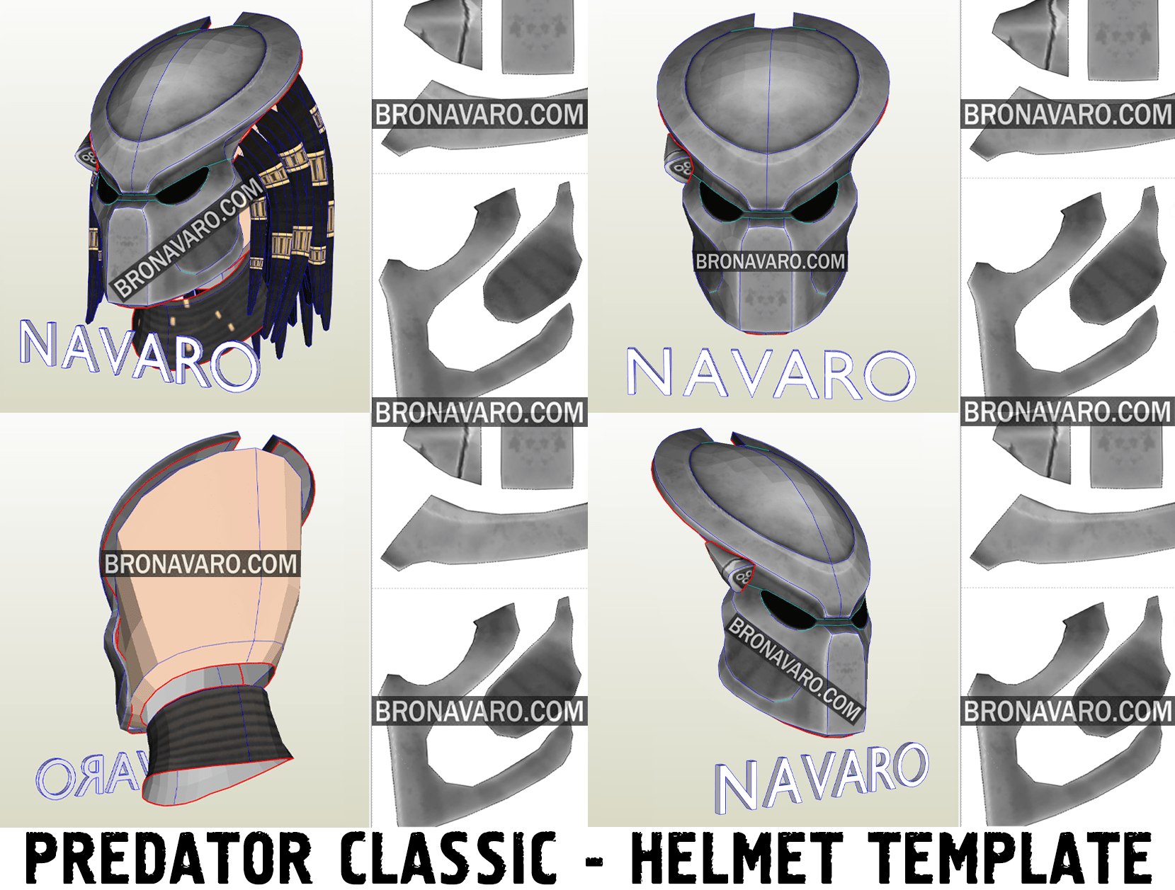 diy john smith helmet PREDATOR Classic Helmet (Foam Template)