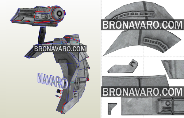 Load image into Gallery viewer, Predator Shoulder Plasma Cannon Cosplay Template
