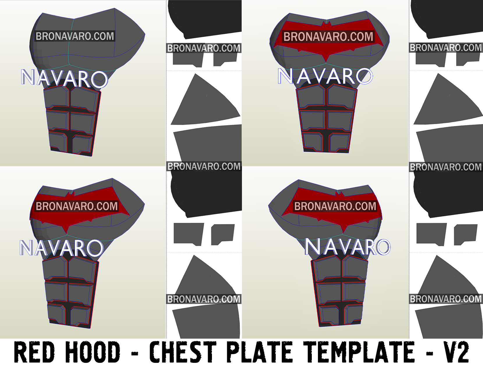 RED HOOD Armor Foam Template - Jason Todd Armor Pepakura – NAVARO red-hood-armor-foam-template-jason-todd-armor-pepakura-navaro