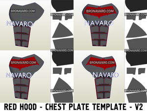 Red Hood Armor Printable Template