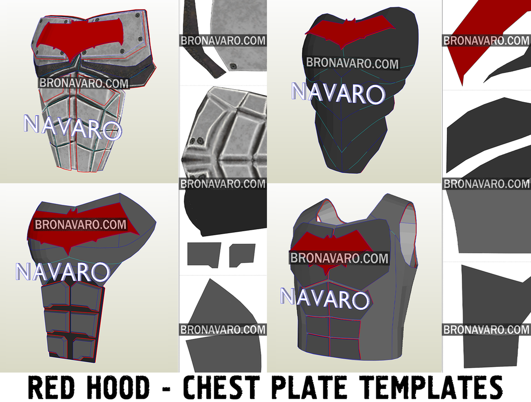 Red Hood Chest Plate Armor Templates