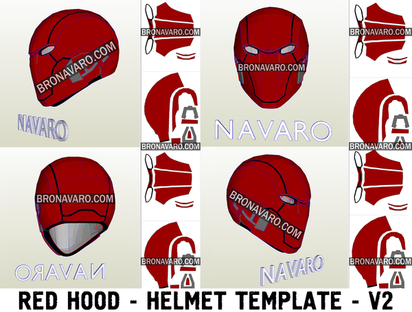 Load image into Gallery viewer, Red Hood Injustice 2 Helmet Cosplay Template
