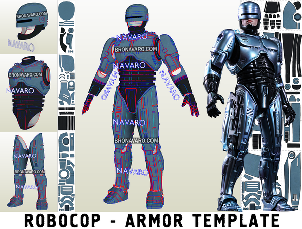 Load image into Gallery viewer, Robocop Armor Pepakura Template
