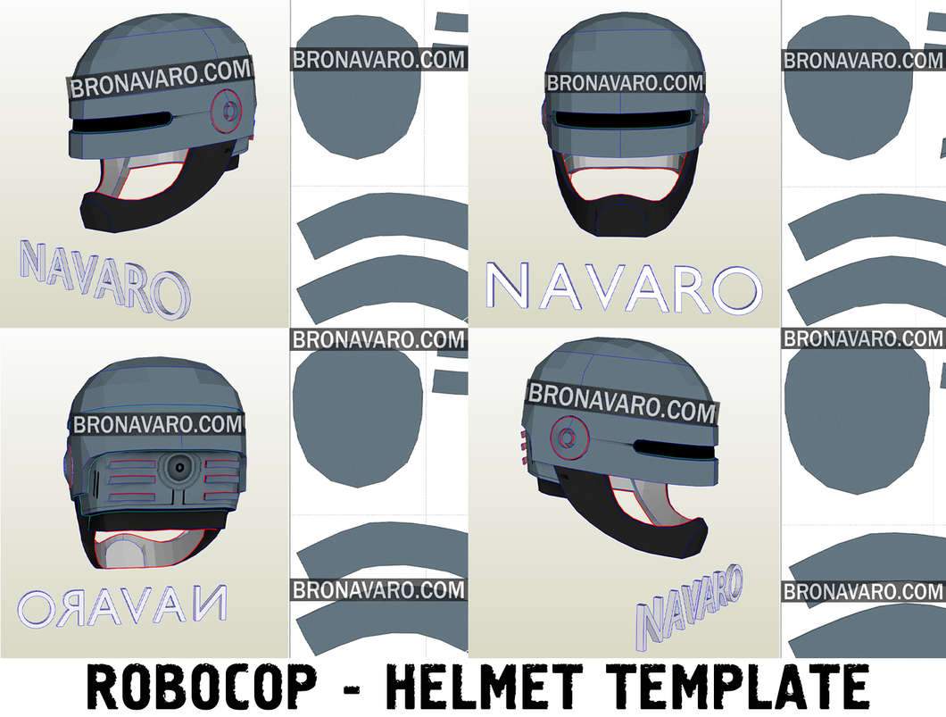 Robocop Helmet Eva Foam Template