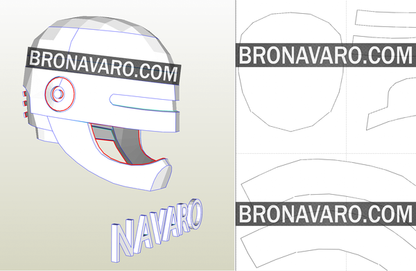 Load image into Gallery viewer, Robocop Helmet PDF Pattern
