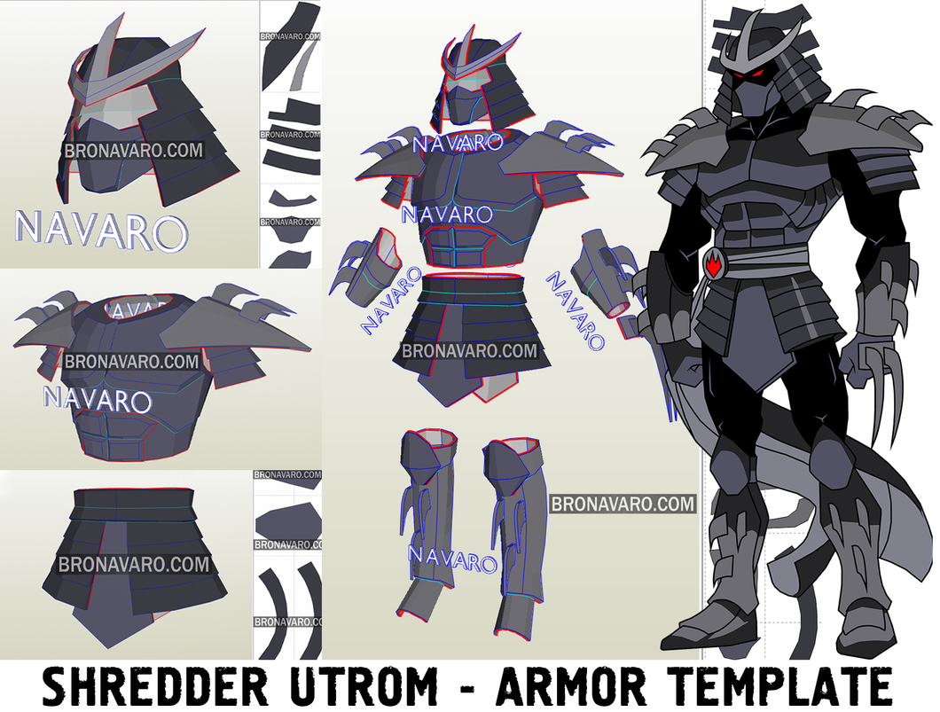 Shredder Utrom Armor Template