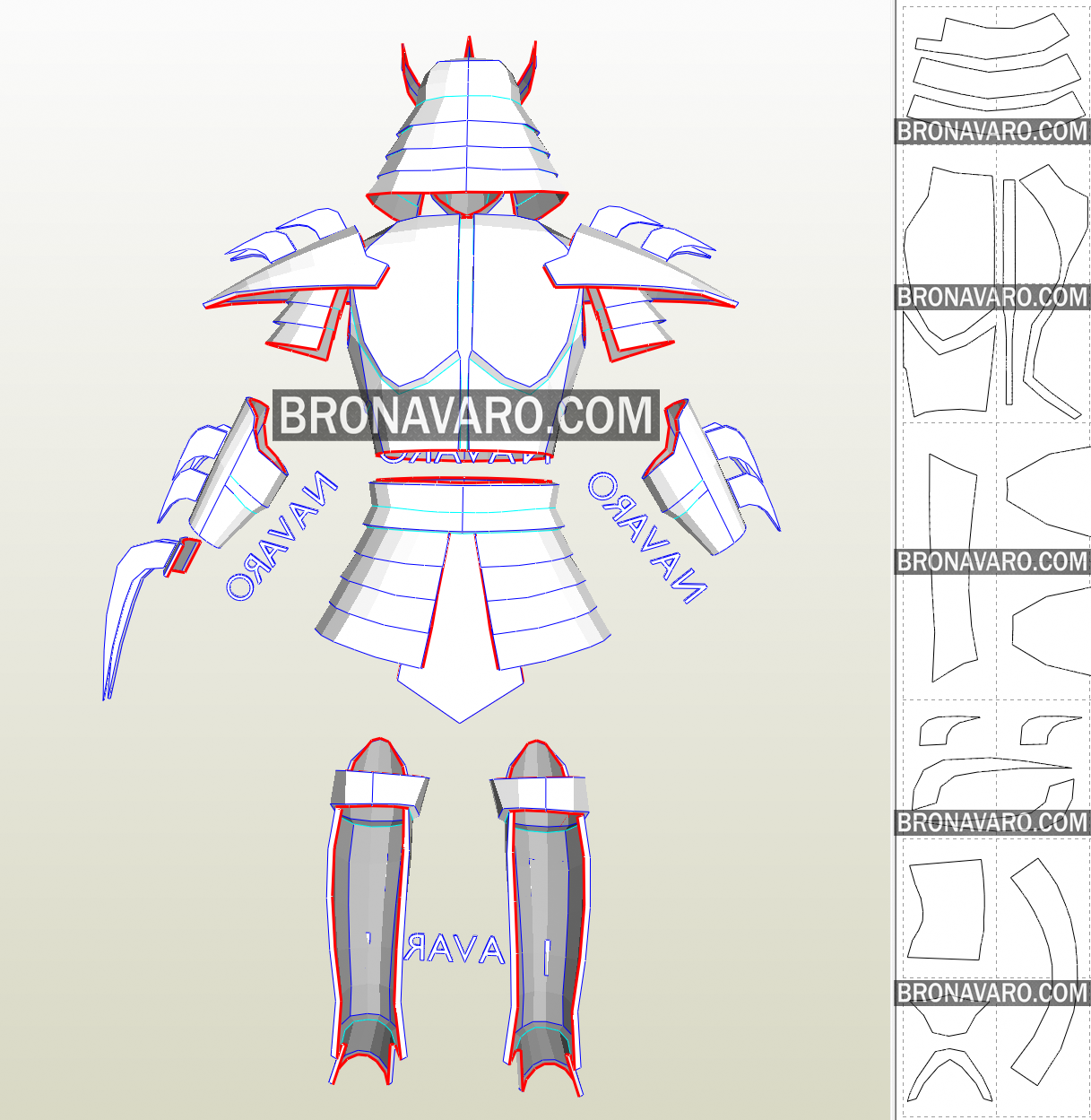 SHREDDER Utrom Armor Template | TMNT Shredder Armor Pepakura – NAVARO