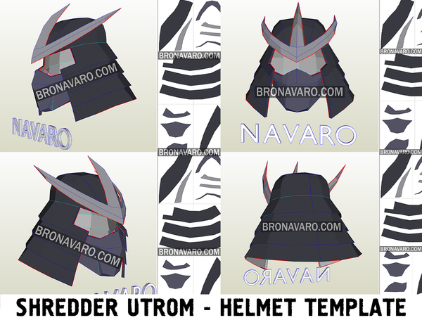 Load image into Gallery viewer, shredder helmet pepakura
