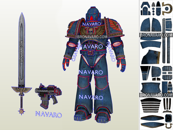 Load image into Gallery viewer, Space Marine Armor Cosplay Template
