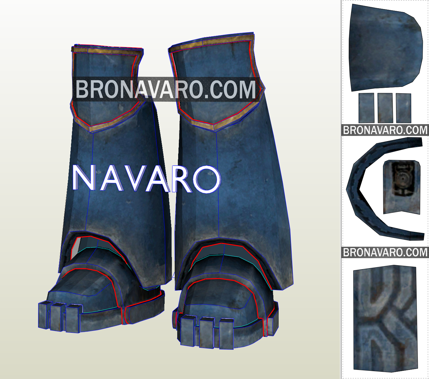 Space Marine Armor Foam Template Ultramarine Armor Pepakura Navaro