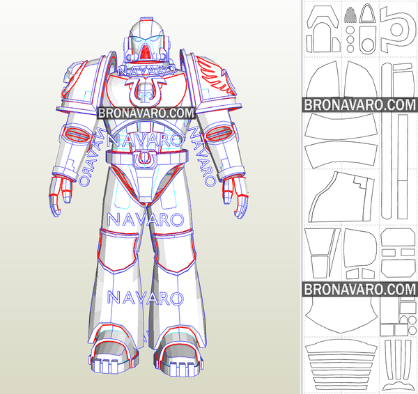 Load image into Gallery viewer, Space Marine Armor Pepakura

