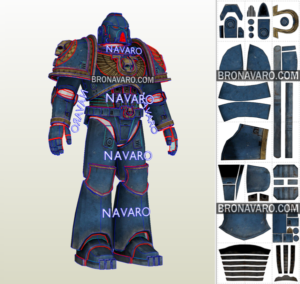 Load image into Gallery viewer, Ultramarine Cosplay Armor Pattern
