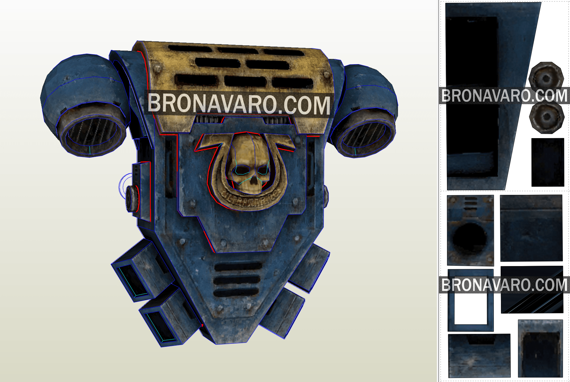 SPACE MARINE Armor (Foam Template) - Ultramarine Armor Pepakura – NAVARO