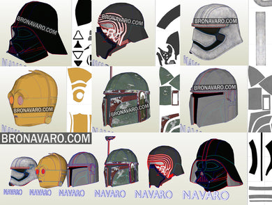 Star Wars Helmets Pepakura