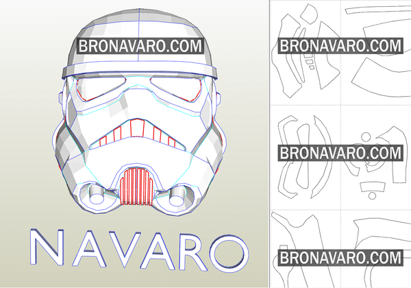 Load image into Gallery viewer, Stormtrooper helmet template
