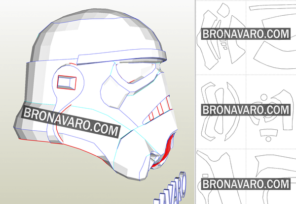 Load image into Gallery viewer, Stormtrooper eva foam helmet template
