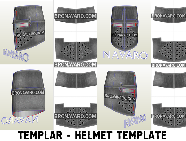 Load image into Gallery viewer, Templar Helmet Pepakura
