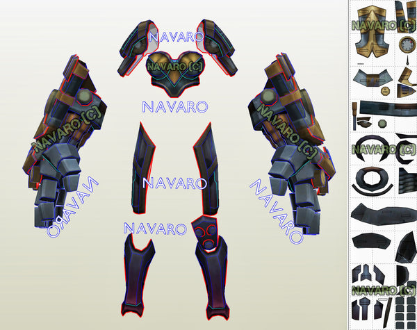 Load image into Gallery viewer, Lol Vi Arcane Armor Template
