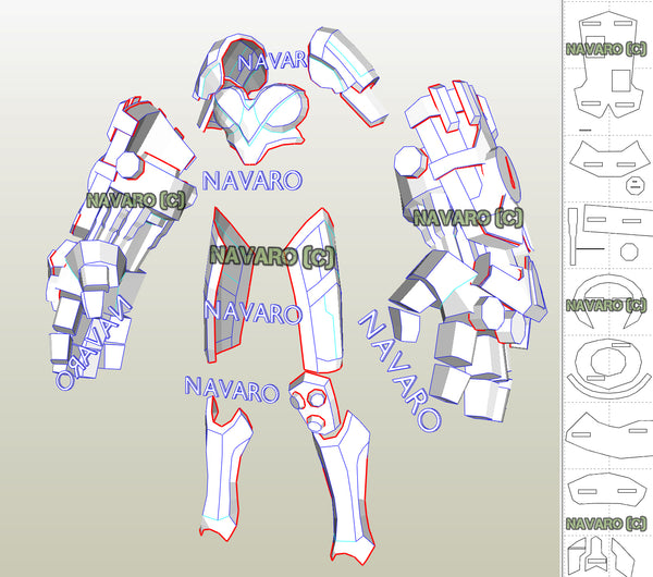 Load image into Gallery viewer, league of legends vi armor pepakura
