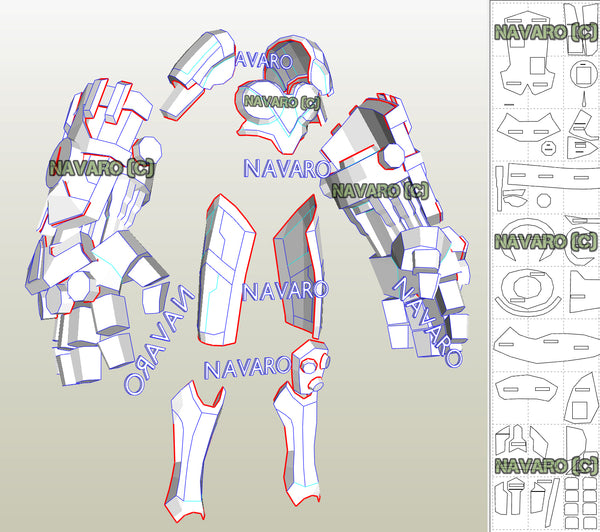 Load image into Gallery viewer, arcane vi armor pepakura

