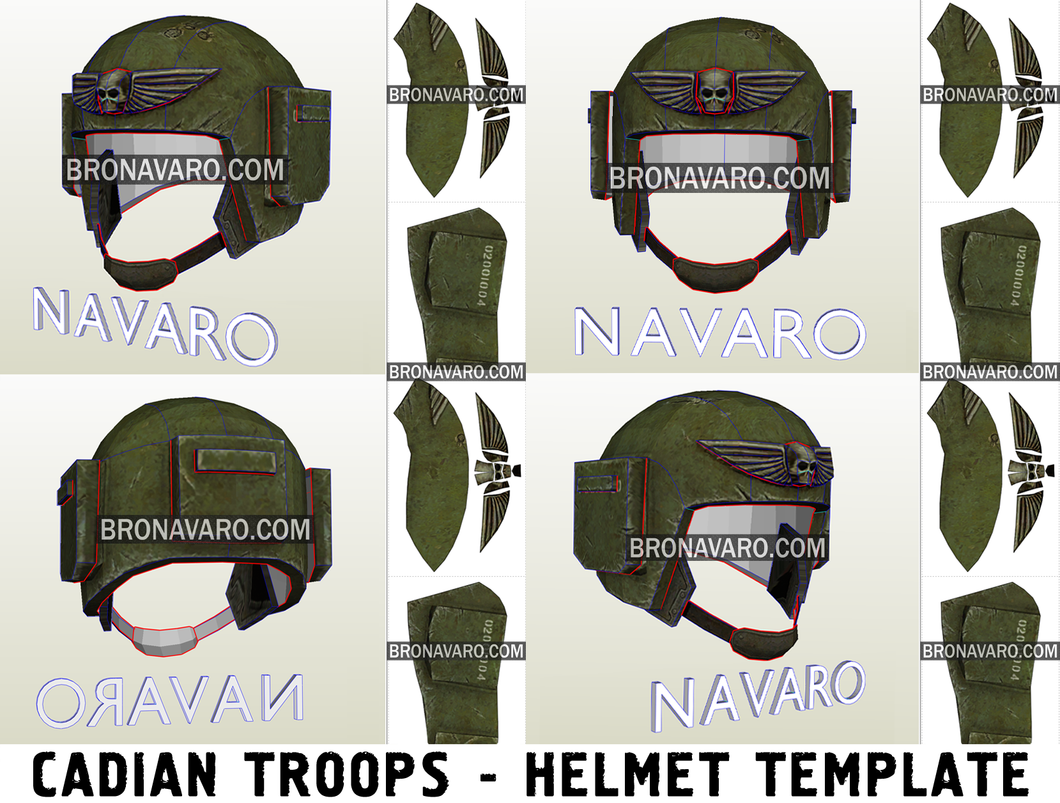 Warhammer 40K Imperial Guard Helmet Eva Foam Template