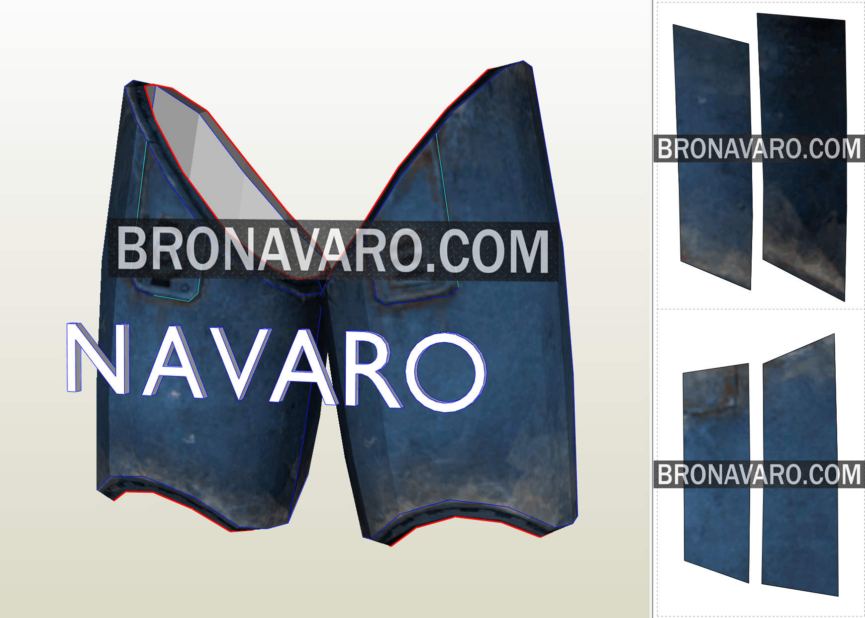 SPACE MARINE Armor (Foam Template) Ultramarine Armor Pepakura NAVARO