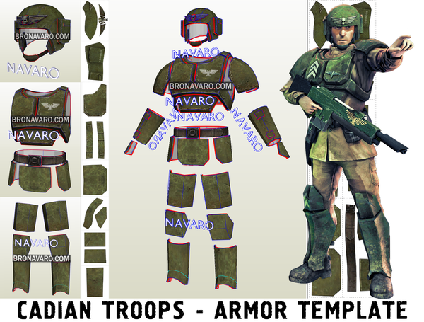Load image into Gallery viewer, Warhammer Guardsman Armor Foam Template
