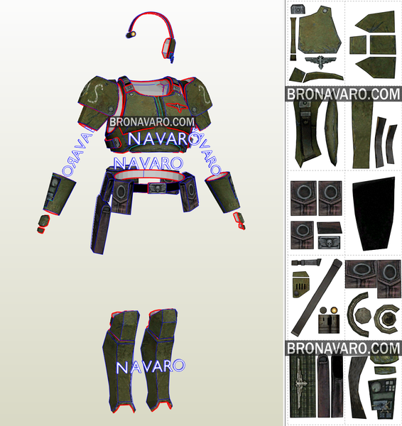 Load image into Gallery viewer, Warhammer Imperial Guard Flak Armor Cosplay Pattern

