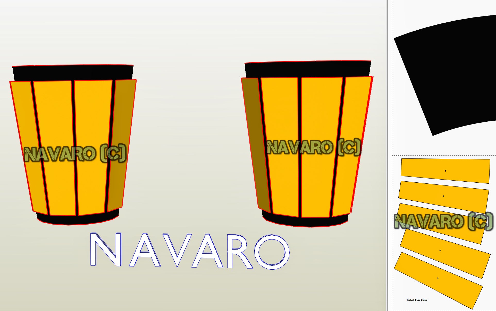 White Ranger Armor Template - White Ranger Shield Pepakura – NAVARO