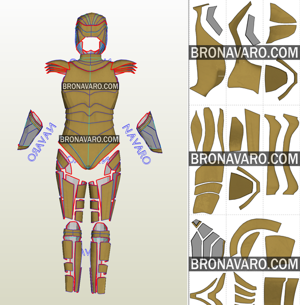 Load image into Gallery viewer, Wonder Woman 1984 Golden Eagle Armor Pattern
