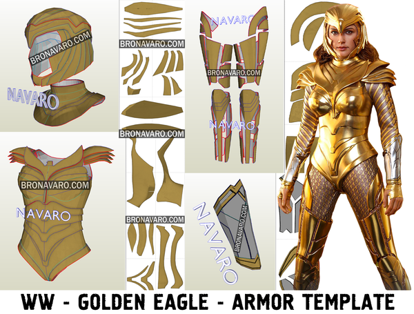 Load image into Gallery viewer, Wonder Woman 1984 Golden Eagle Armor Pepakura
