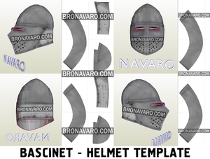 Larp bascinet helmet pepakura template