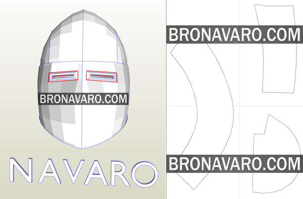 Load image into Gallery viewer, bascinet pig face helmet template
