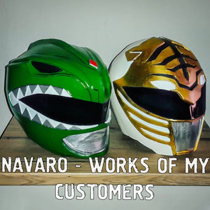 gold ranger motorcycle helmet MMPR Power Rangers Helmet Pepakura
