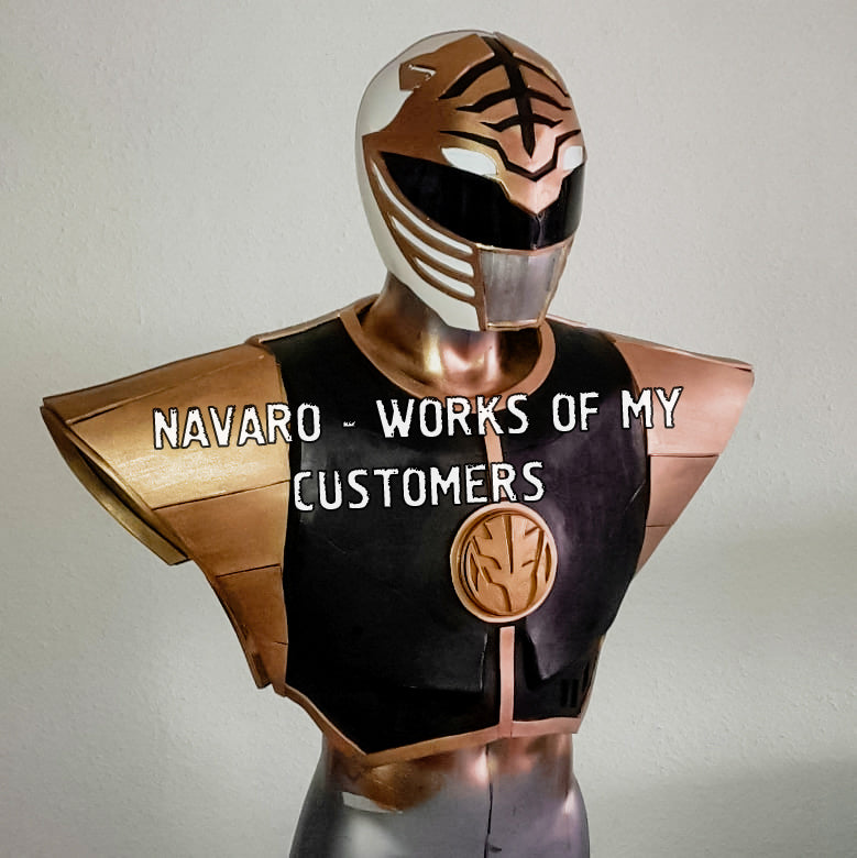 White Ranger Armor Template - White Ranger Shield Pepakura – NAVARO